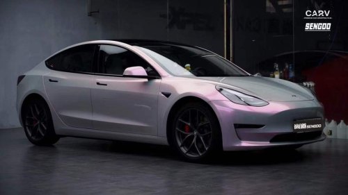 特斯拉model3改色膜后保怎么贴？