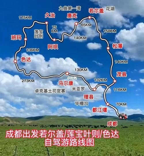 成都开车到若尔盖要多久？