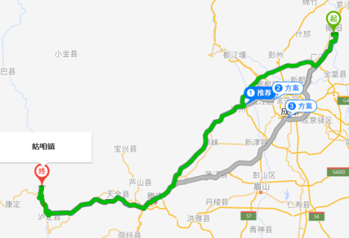 乐山到康定经过汶川吗？