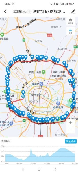 成都骑行绕城绿道全程多少公里？