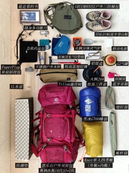 轻量化徒步露营必备物品清单？