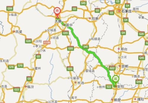 安阳至山西最近二日自驾游线路？