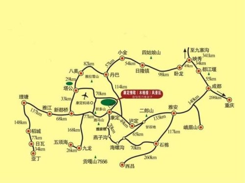 雅江到丹巴途经哪些地方？