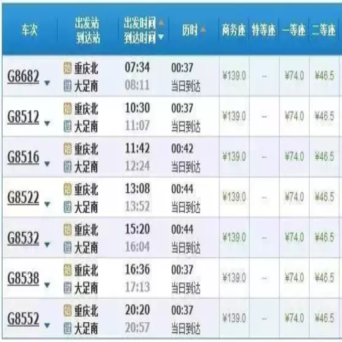 重庆火车高铁到浩凌多少钟？