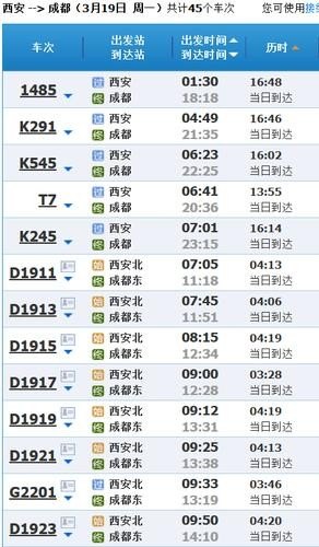 西安到成都的火车沿途经过哪些站。有重谢？