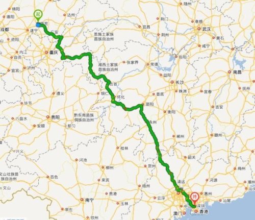 第一次长途自驾游，深圳到南充，国庆前回，走哪条路比较好，中途哪个城市休息一晚比较靠谱？