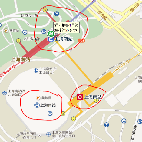 上海火车站和上海南站哪个到上海新华医院比较近，知道的帮帮忙，顺便指教一下线路谢谢了？