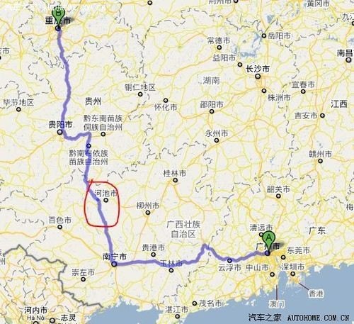 广州出发重庆自驾游攻略最佳路线？