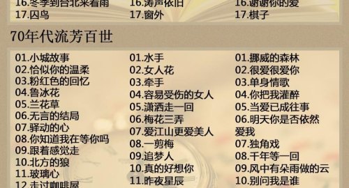 6070后歌曲最火的歌