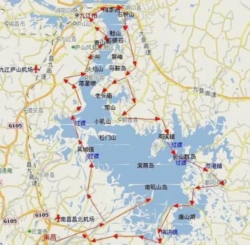 鄱阳湖自驾游路线图 鄱阳湖自驾游路线图