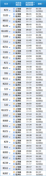 杭州到上海南站高铁时刻表查询 杭州到上海南站高铁时刻表查询