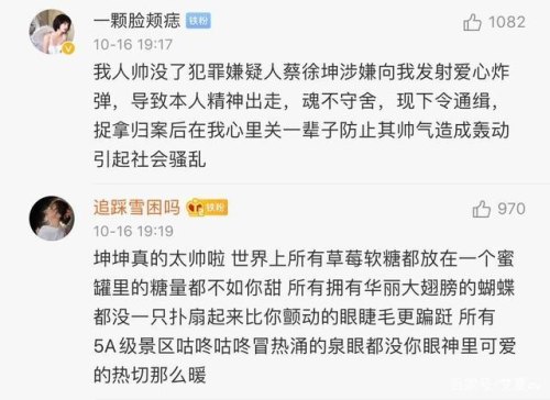 蔡徐坤的粉丝对蔡徐坤的评价